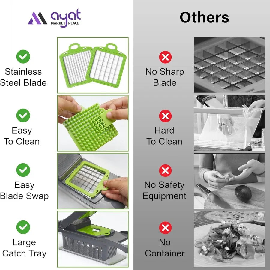 👉 Cortador de Legumes 16 em 1 Multifuncional com Recipiente – Mais Praticidade na Cozinha