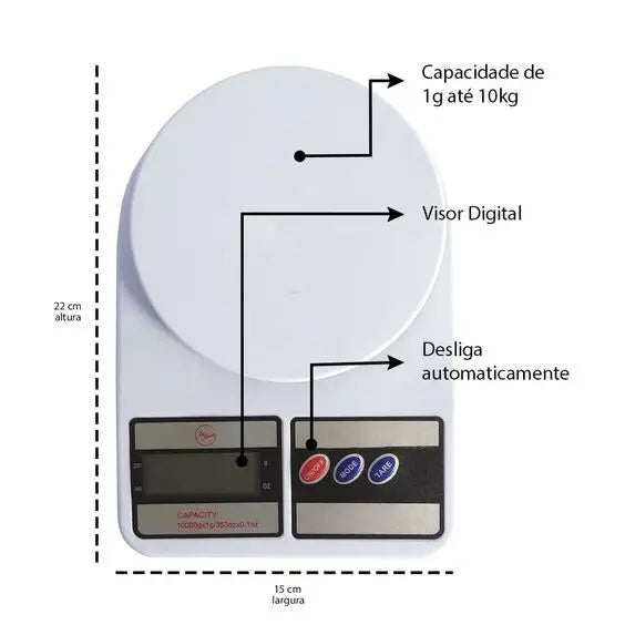 👉 Balança Digital de Cozinha Alta Precisão até 10kg – Ideal para Receitas Perfeitas