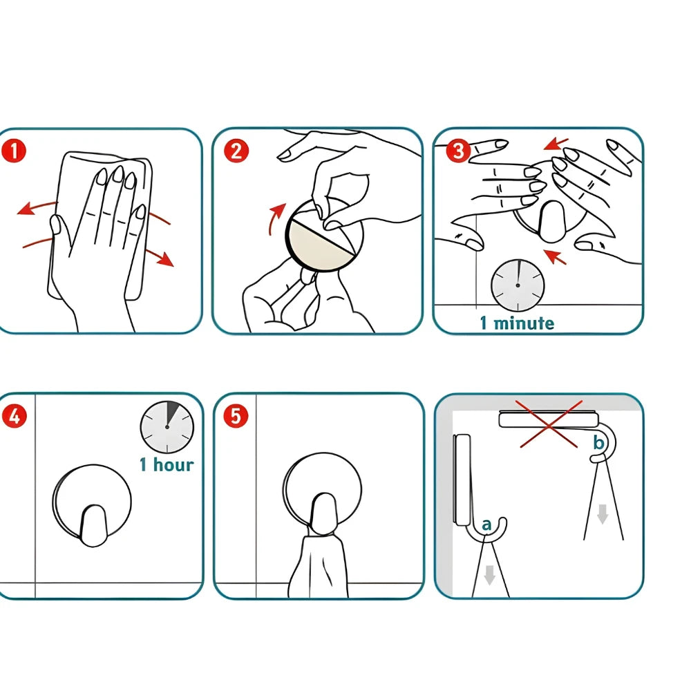Kit 24 Ganchos Adesivos Multifuncionais – Suporte de Parede para Cozinha, Banheiro e Quarto