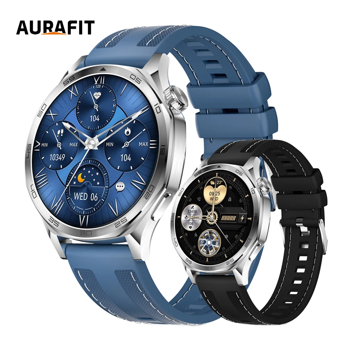 Smartwatch AURAFIT AM29 AMOLED – Monitor Cardíaco, SpO2, 100+ Modos Esportivos, IP68 à Prova D’Água, Carregamento Sem Fio