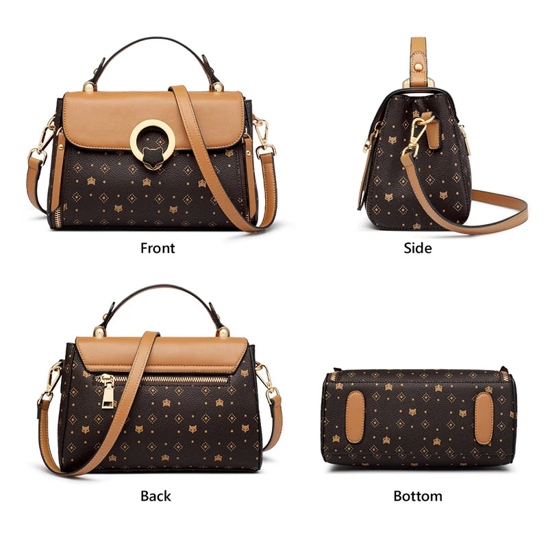 Bolsa Feminina FOXER Luxo Vintage – Transversal e Ombro, Design Premium Elegante, Estilo Clássico Sofisticado
