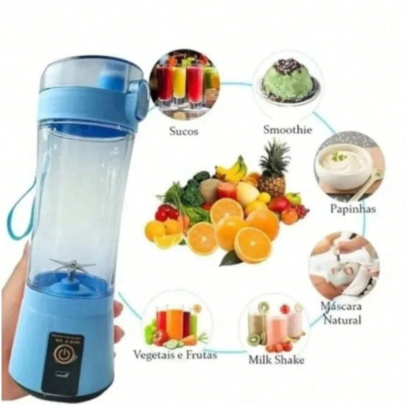 Mini Liquidificador Elétrico Portátil Recarregável – Shake, Sucos e Vitaminas | Copo Mixer USB