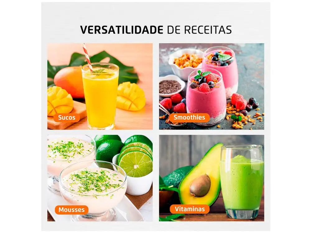 Liquidificador Mondial Ultra Facility Power 550W Preto 220V – 2 Velocidades + Pulsar, Copo 1,9 L, Função Autolimpeza