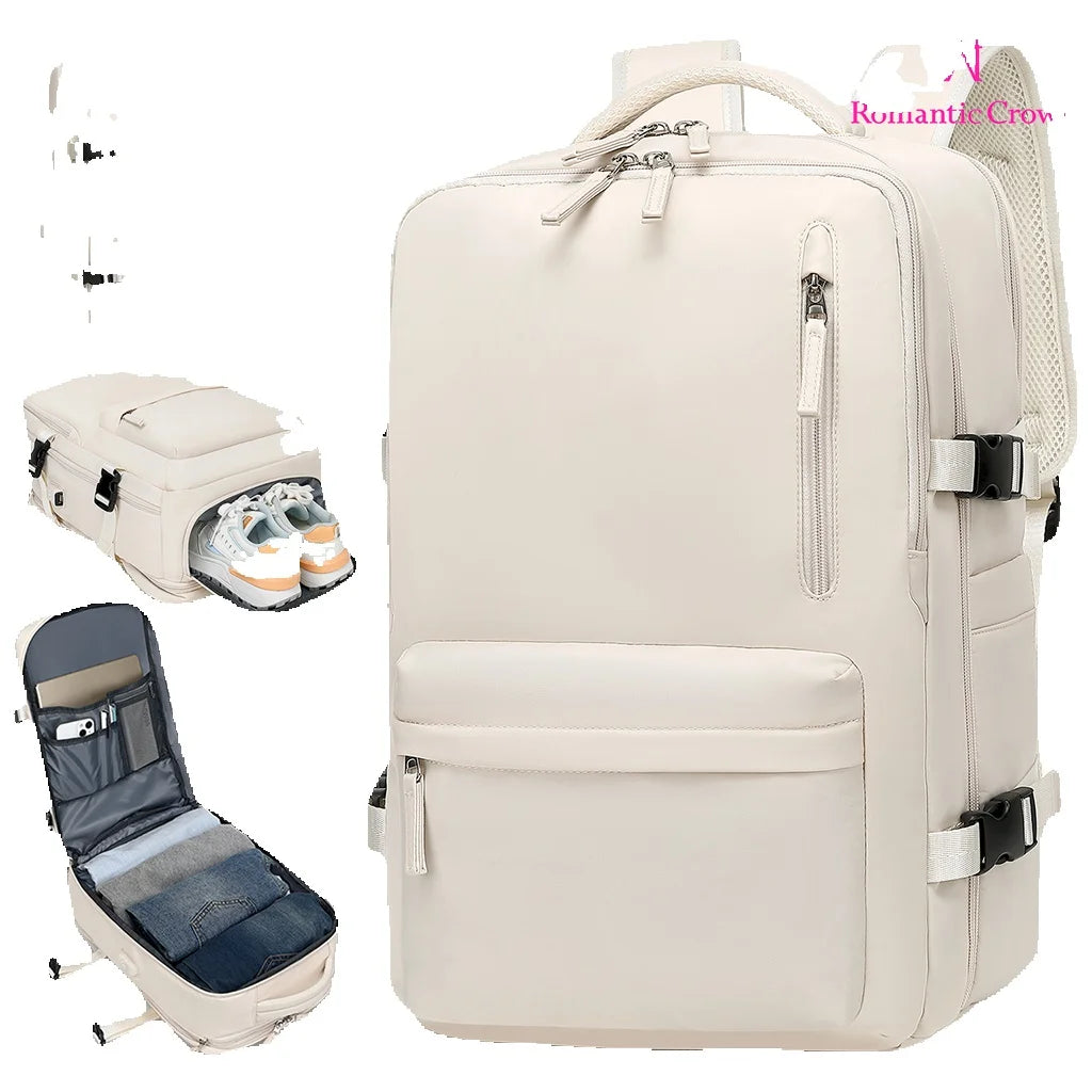 Mochila de Viagem Multifuncional Impermeável – Expansível, Reforçada, Compartimento para Notebook, Unissex
