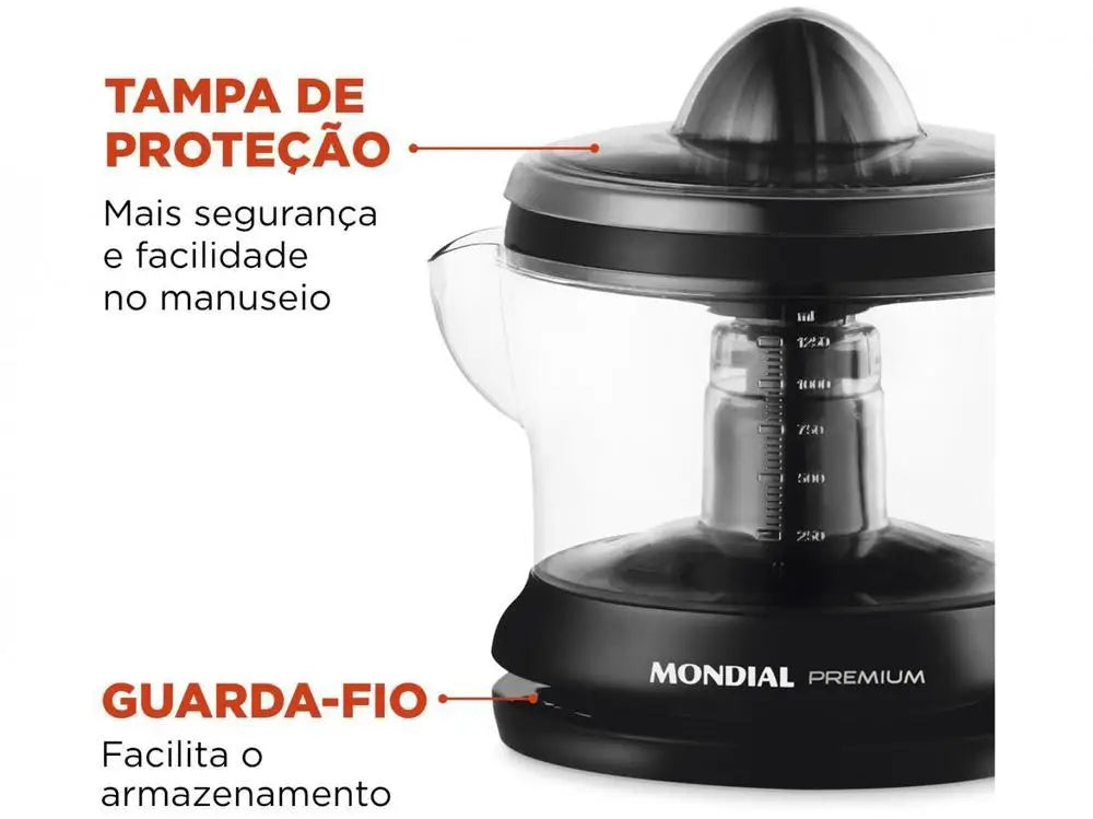 Espremedor de Frutas Mondial E-02 Premium 220V – Potente, Prático e Fácil de Limpar