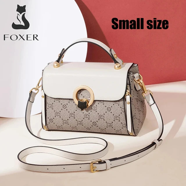 Bolsa Feminina FOXER Luxo Vintage – Transversal e Ombro, Design Premium Elegante, Estilo Clássico Sofisticado