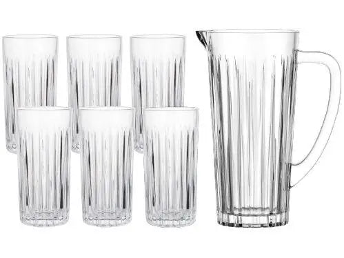 Conjunto 7 Peças Haus Concept Filetto – Jogo de Copos de Vidro Elegante e Resistente