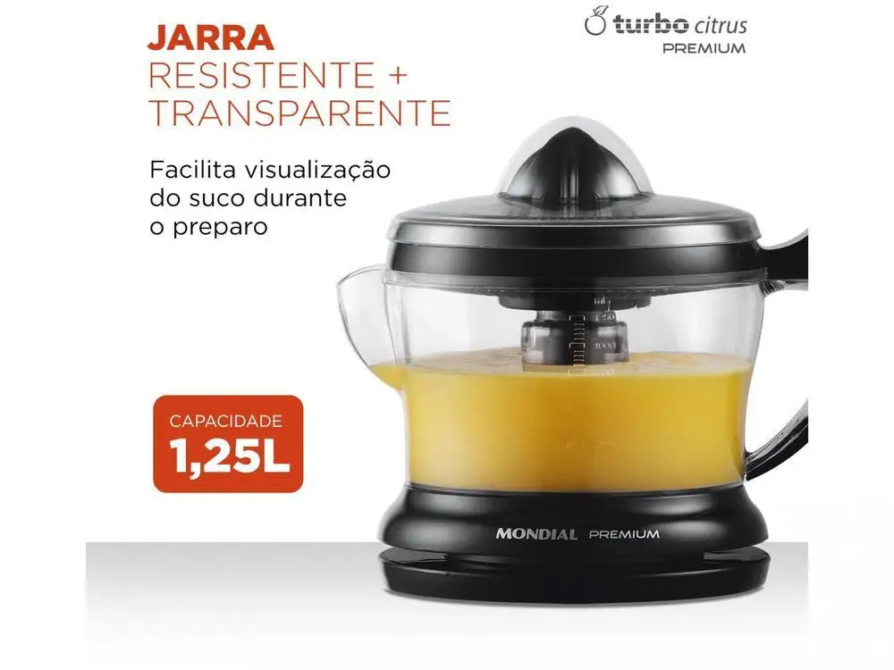 Espremedor de Frutas Mondial E-02 Premium 220V – Potente, Prático e Fácil de Limpar